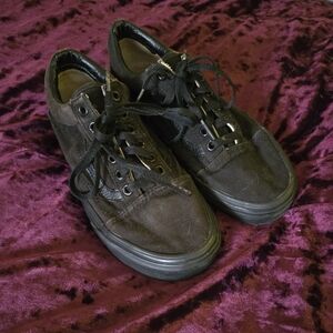 Vans Classic Low Top Skate Shoes All Black Size 7